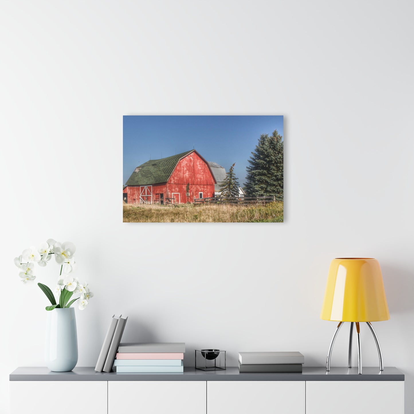 U R There Photography Elmwood Road Red III Rustic Farmhouse Acrylic Wall Print