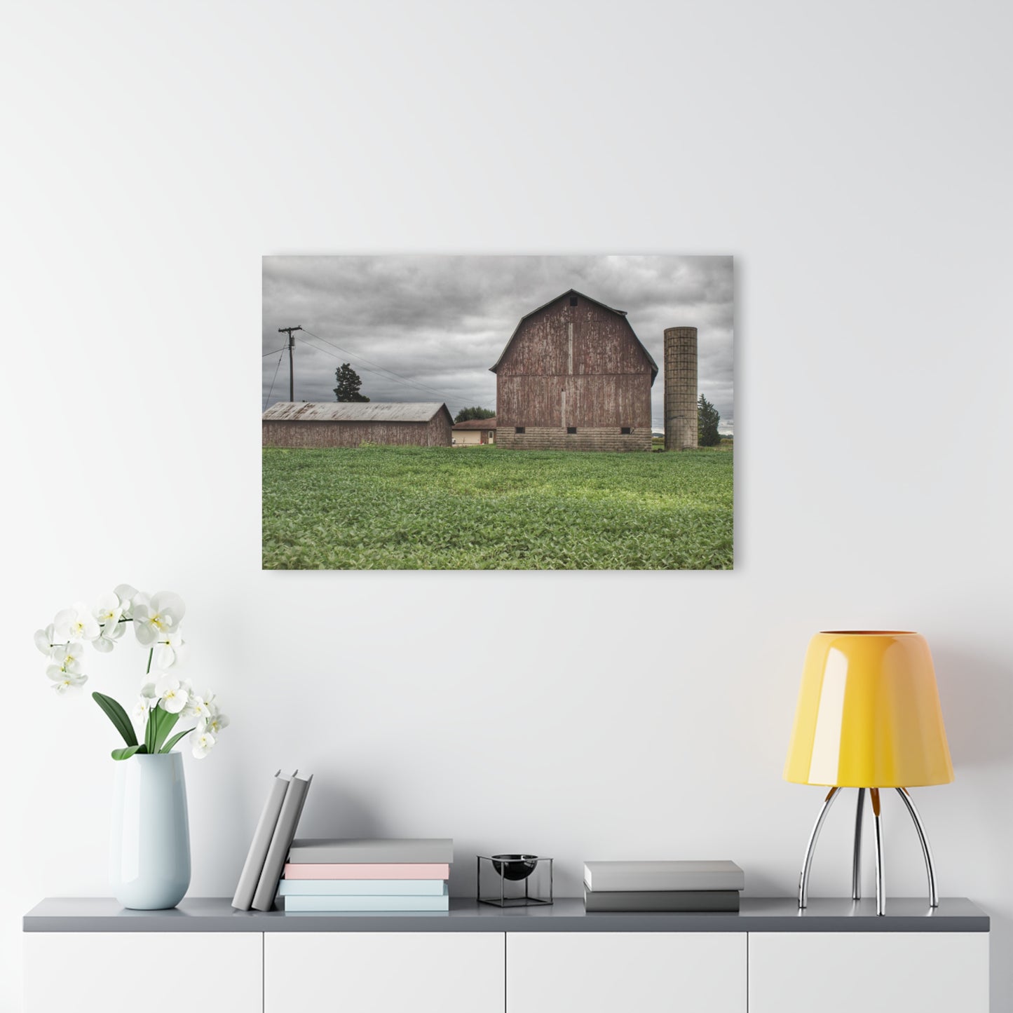 U R There Photography Van Geisen Road Grey Rustic Farmhouse Acrylic Wall Print