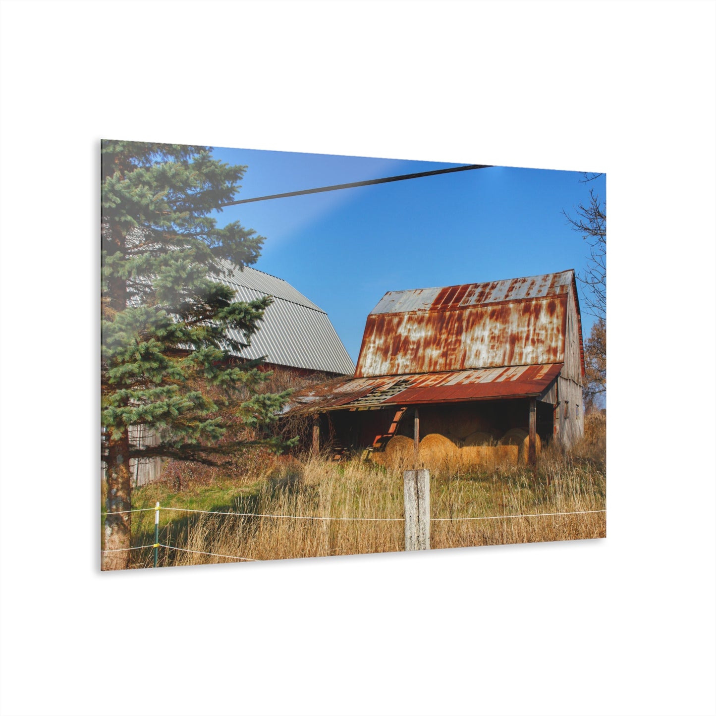 U R There Photography Dodge Road Hay Barn II Rustic Farmhouse Acrylic Wall Print
