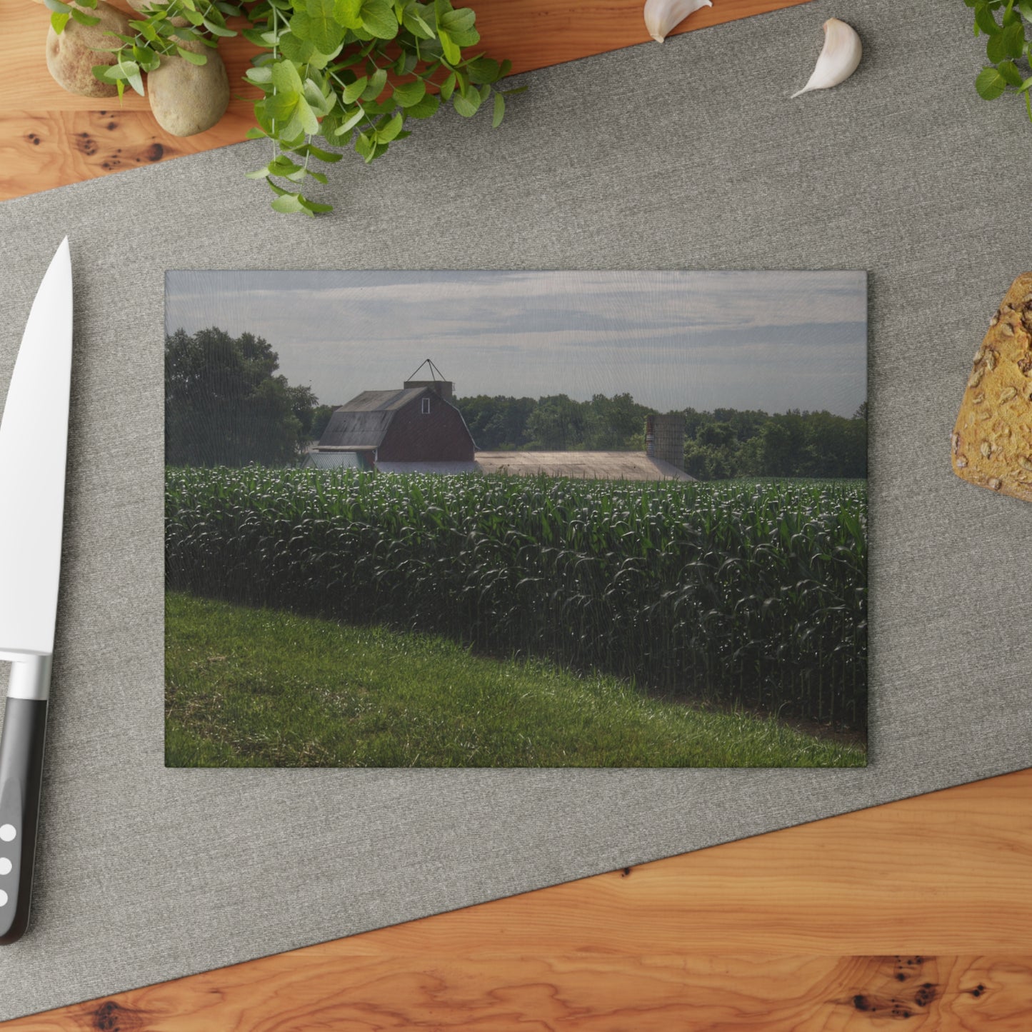 Barn Boutique Rustic Tempered-Glass Cutting Board| Above the Corn on Piersonville Road I