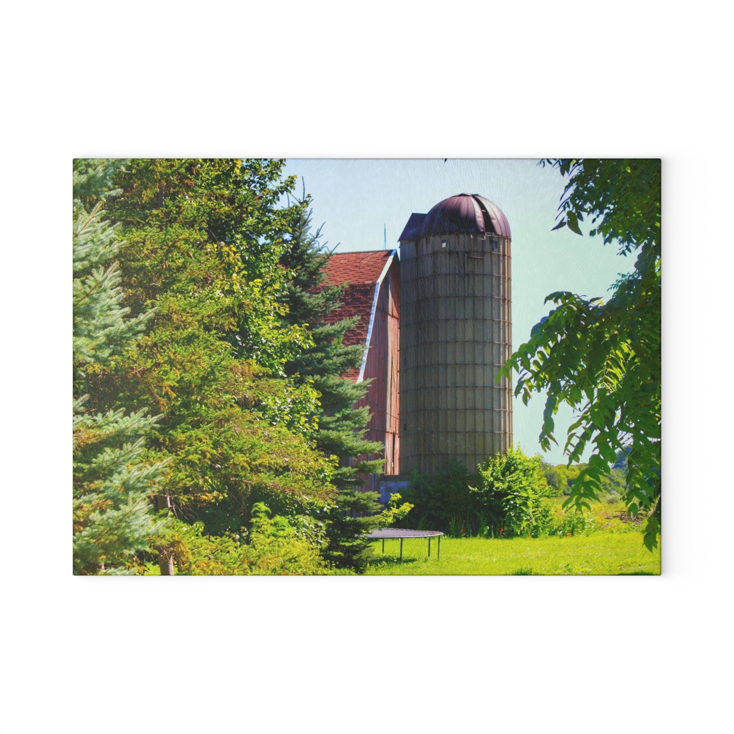 U R There Photography Atwell Road Hidden Rustic Farmhouse Tempered-Glass Cutting Board