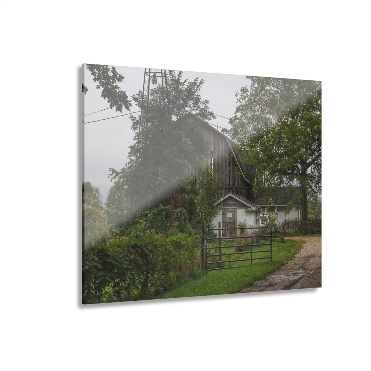 U R There Photography Noble Road Hidden Grey Rustic Farmhouse Acrylic Wall Print