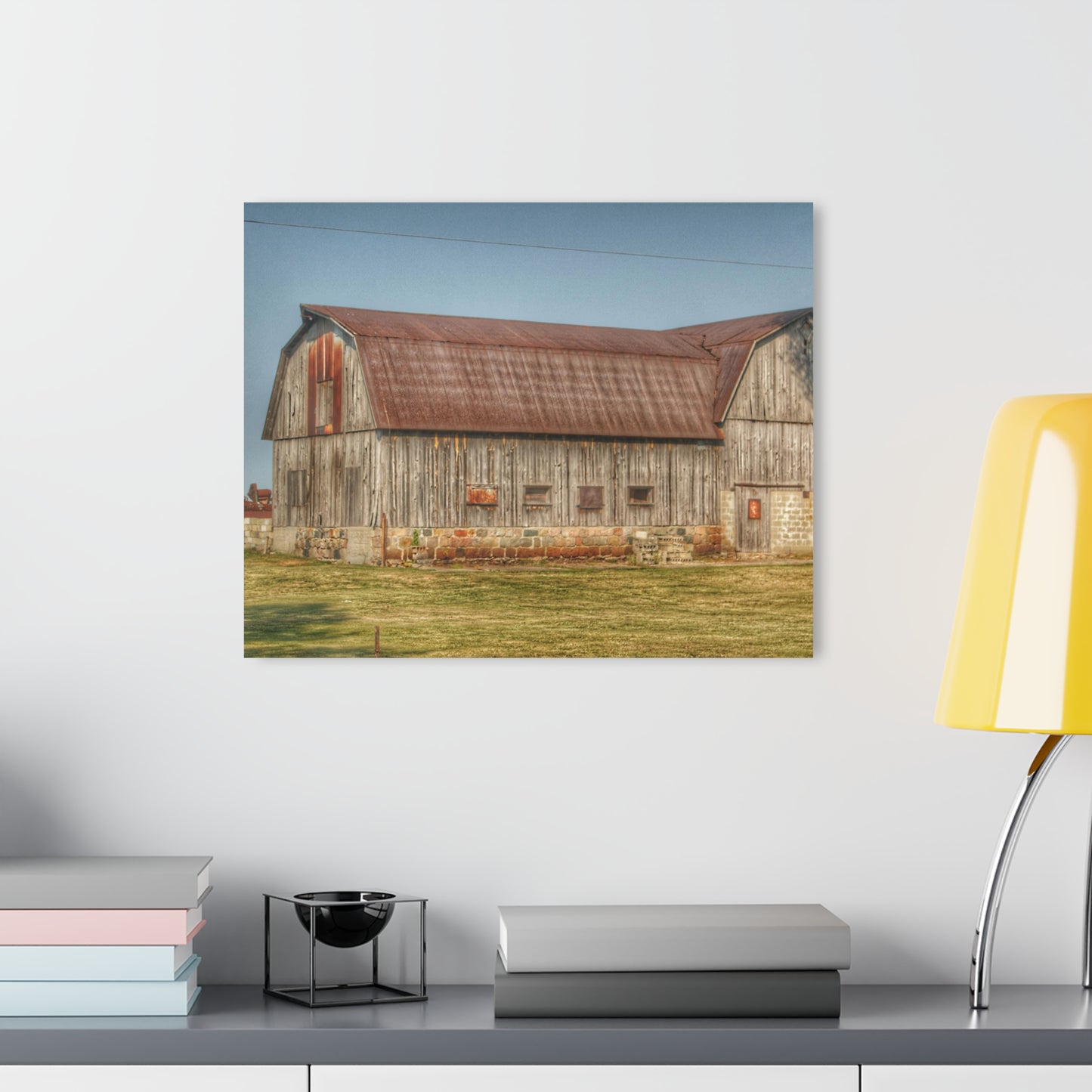 U R There Photography Irish Road Grey Rustic Farmhouse Acrylic Wall Print
