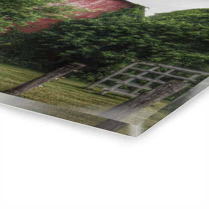 U R There Photography Otter Lake Road Hidden Red Rustic Farmhouse Acrylic Wall Print