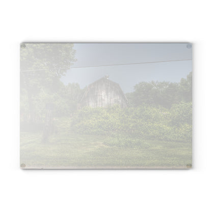 U R There Photography Vassar Road Hidden Grey I Rustic Farmhouse Tempered-Glass Cutting Board