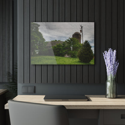 U R There Photography Higgins Road Greys Beyond the Greens Rustic Farmhouse Acrylic Wall Print