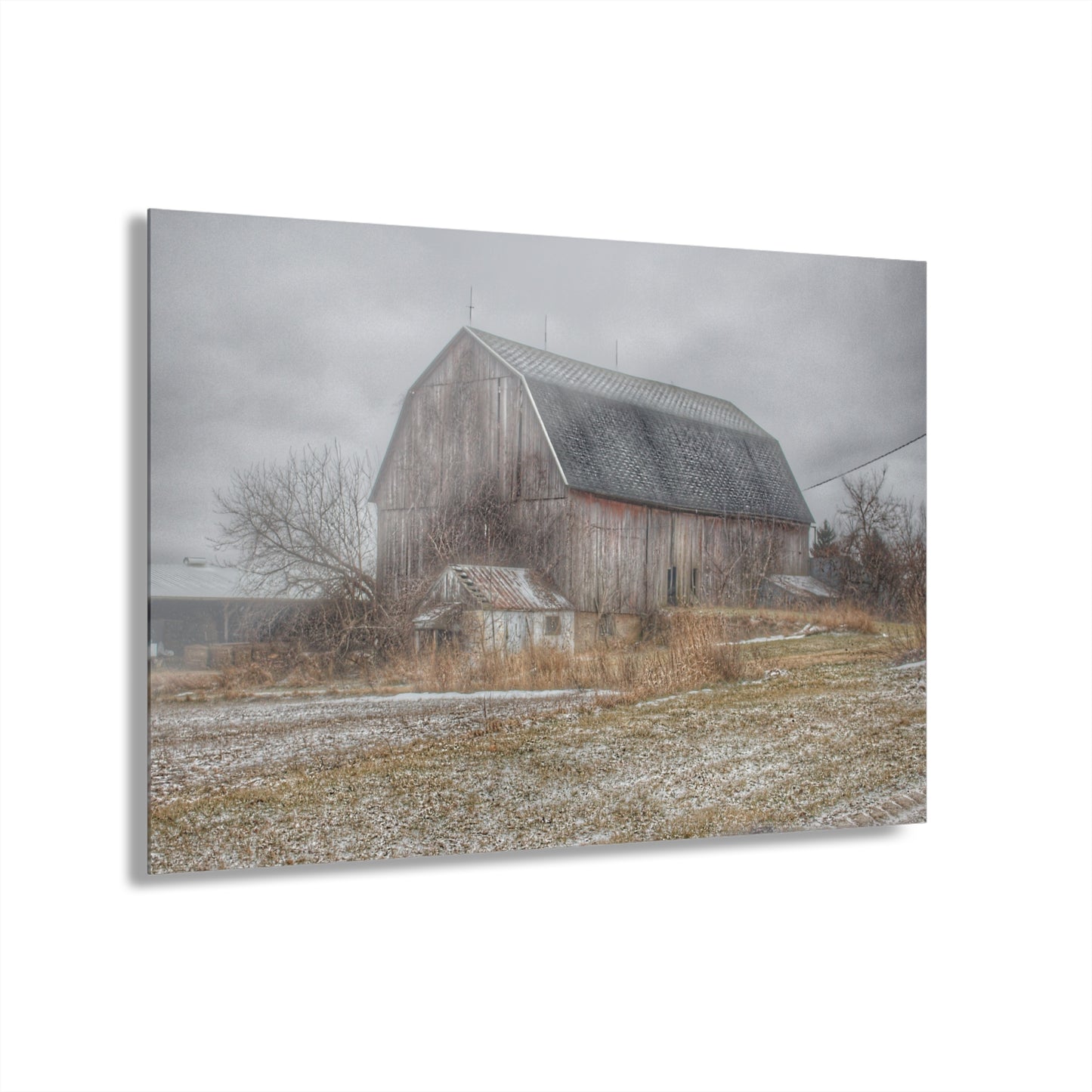 U R There Photography Mayville Road Grey Rustic Farmhouse Acrylic Wall Print