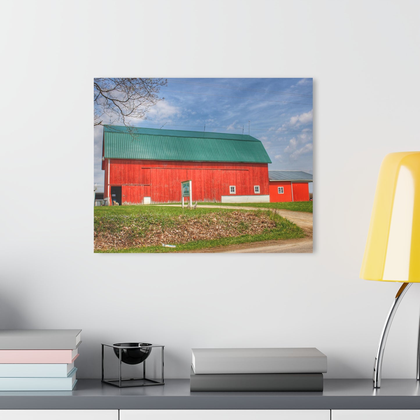 U R There Photography Coldwater Road Red II Rustic Farmhouse Acrylic Wall Print