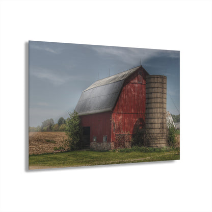 U R There Photography McDowell Road Red Rustic Farmhouse Acrylic Wall Print