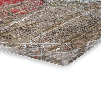 U R There Photography Lake Pleasant Hidden Red Rustic Farmhouse Acrylic Wall Print