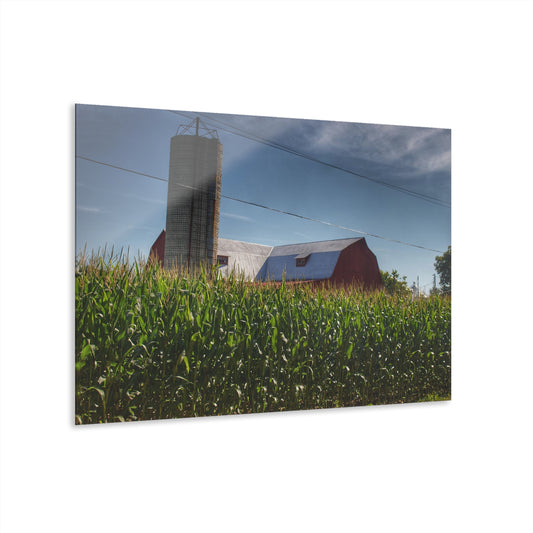U R There Photography Above the Corn on Tuscola Road Rustic Farmhouse Acrylic Wall Print