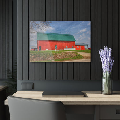 U R There Photography Coldwater Road Red II Rustic Farmhouse Acrylic Wall Print