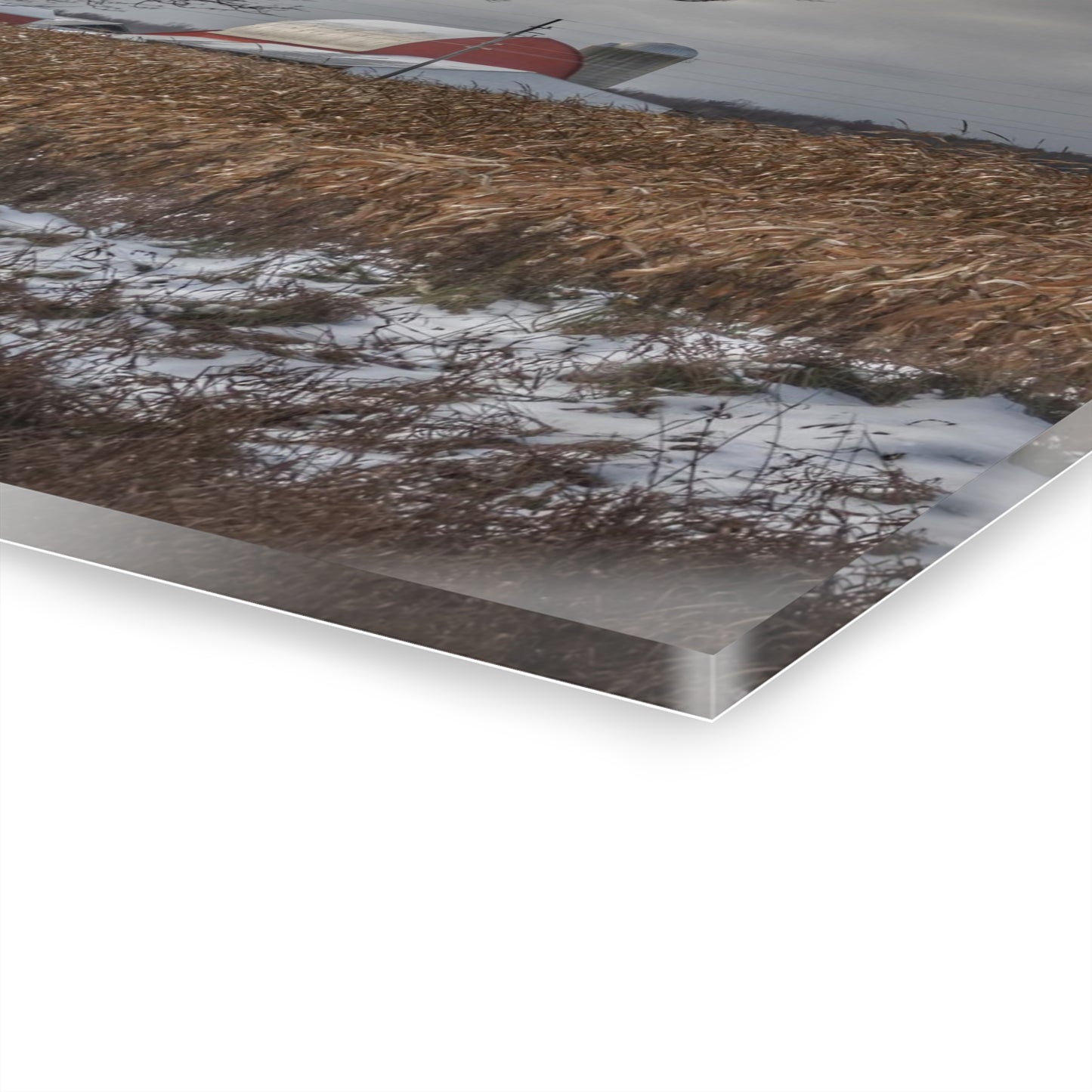 U R There Photography Edward Road Red Rustic Farmhouse Acrylic Wall Print