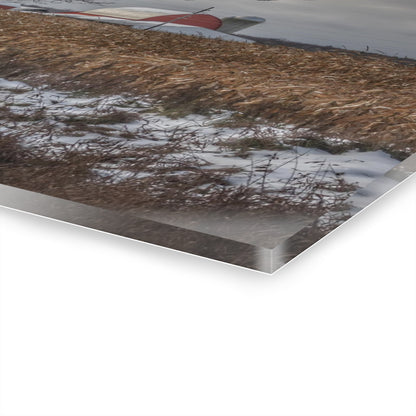 U R There Photography Edward Road Red Rustic Farmhouse Acrylic Wall Print