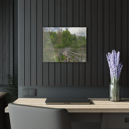 U R There Photography Linear Park Bridge in Lapeer I Rustic Farmhouse Acrylic Wall Print