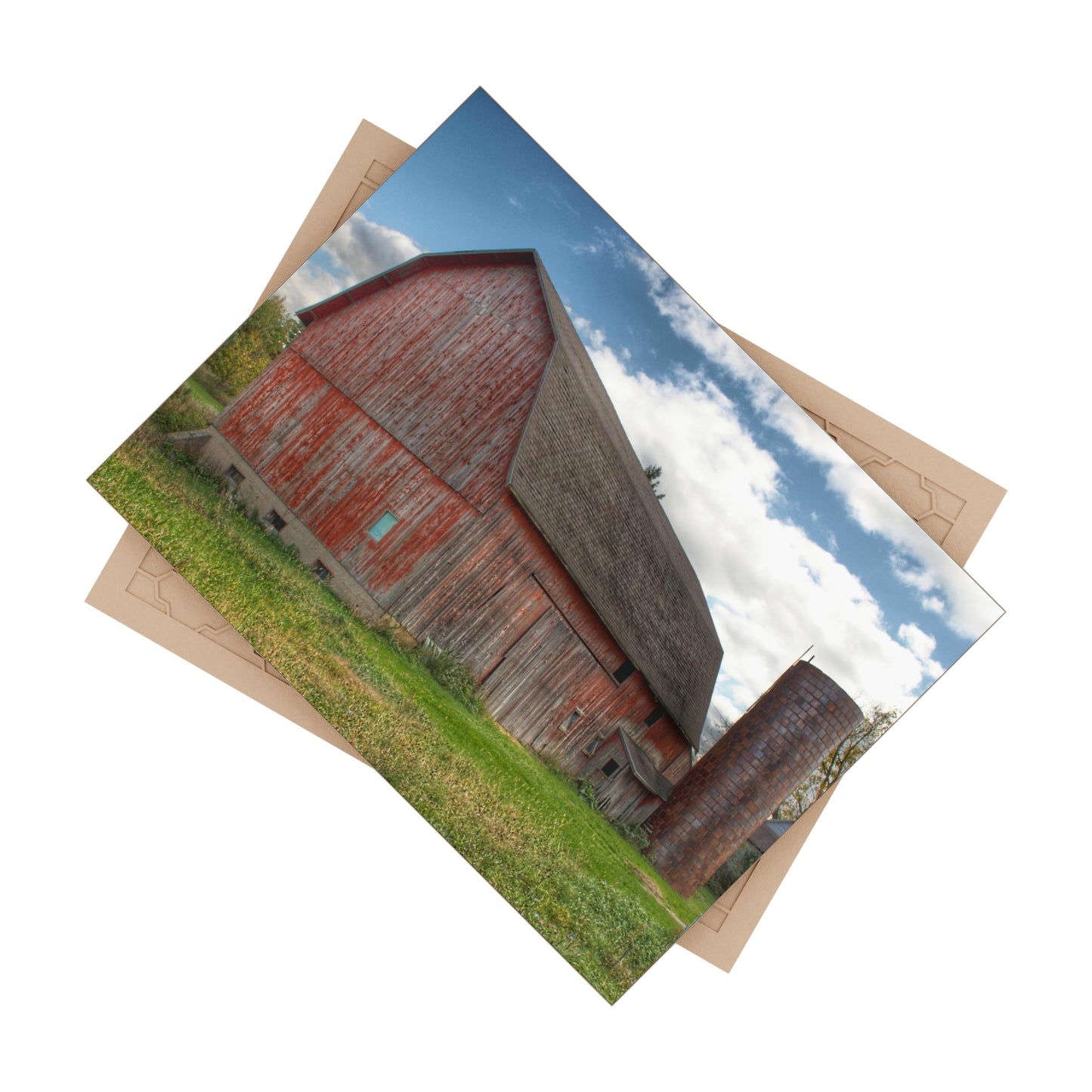 Baldwin Road Red Rustic Farmhouse Decorative Ceramic Tile