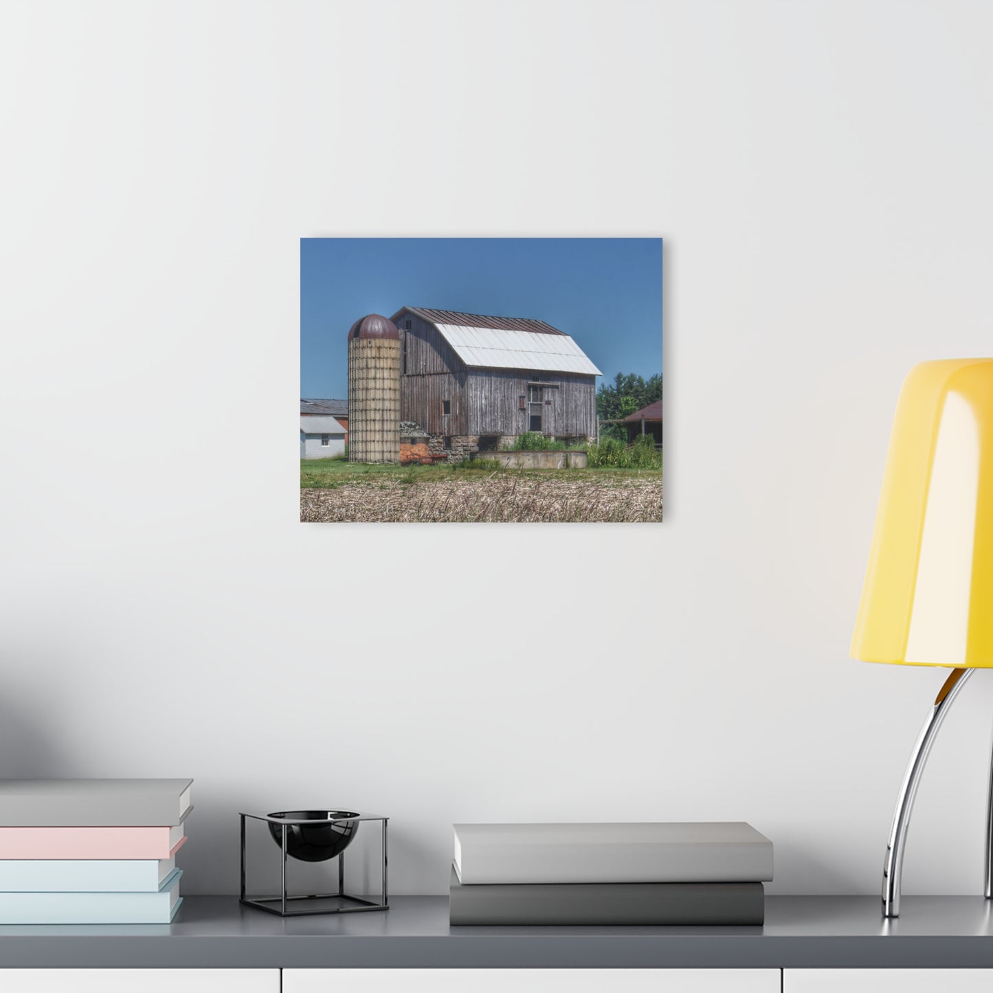 U R There Photography Millington Road Grey Rustic Farmhouse Acrylic Wall Print