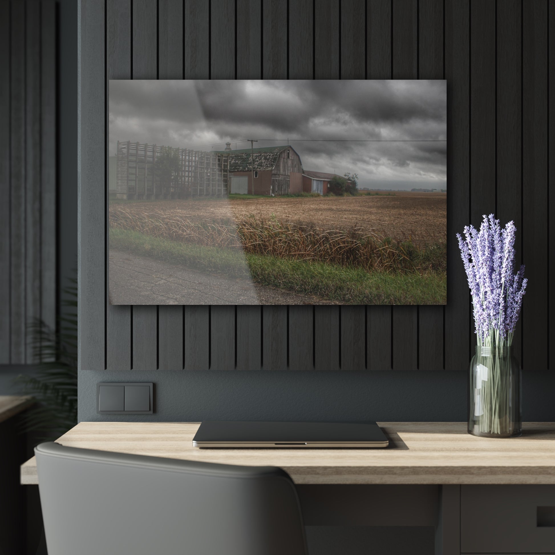 Weaver Road Brown Rustic Farmhouse Acrylic Wall Print 36" x 24" (Horizontal) 0.25''