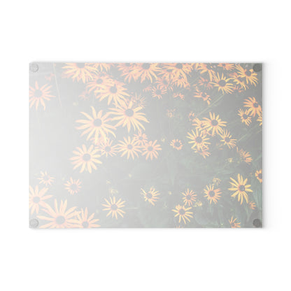 Barn Boutique Rustic Tempered-Glass Cutting Board| Black-Eyed Susans