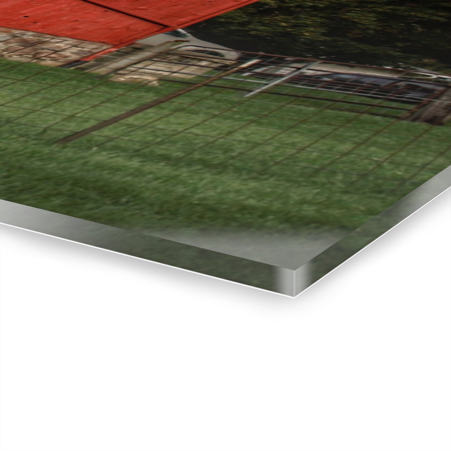 U R There Photography Elba Road Red I Rustic Farmhouse Acrylic Wall Print