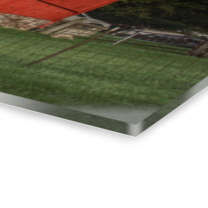 U R There Photography Elba Road Red I Rustic Farmhouse Acrylic Wall Print