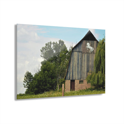U R There Photography Hassler Lake Horse Barn Rustic Farmhouse Acrylic Wall Print