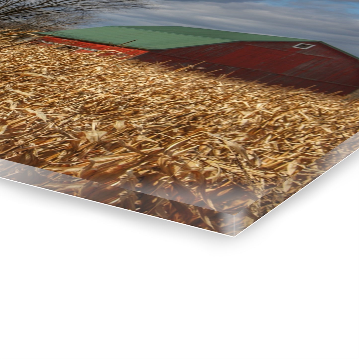 U R There Photography North Force Road Hidden Red Rustic Farmhouse Acrylic Wall Print