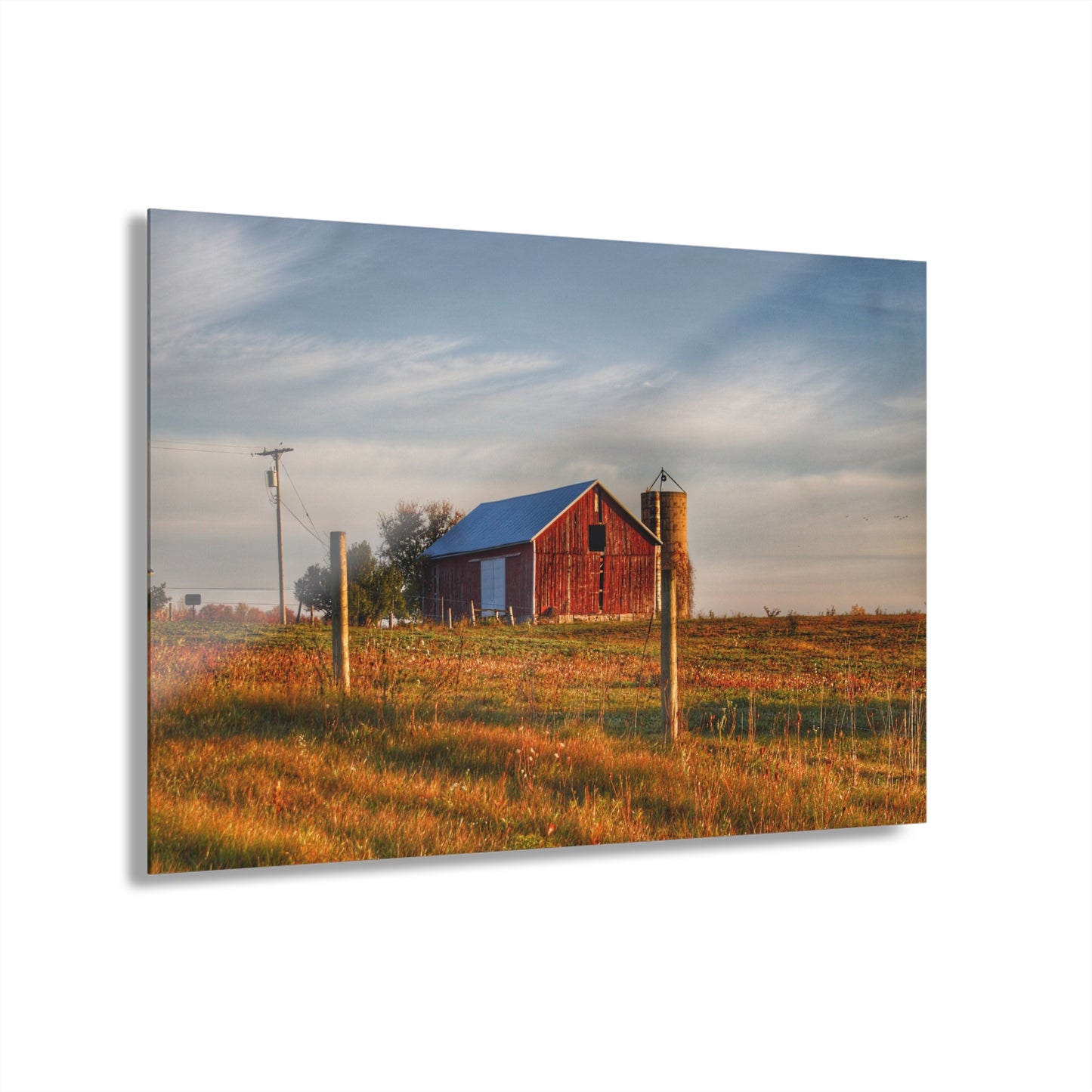U R There Photography North Lake Pleasant Little Red II Rustic Farmhouse Acrylic Wall Print