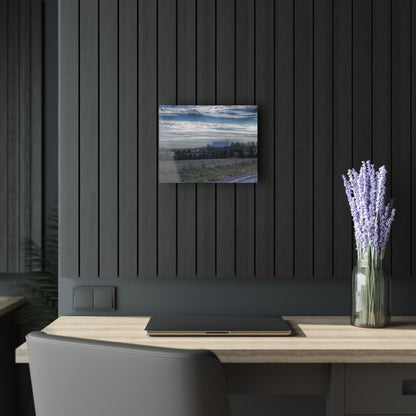 U R There Photography Burnside Road Grey Blues Rustic Farmhouse Acrylic Wall Print