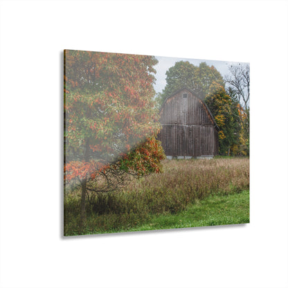U R There Photography Mount Morris Road Grey in the Fall Rustic Farmhouse Acrylic Wall Print