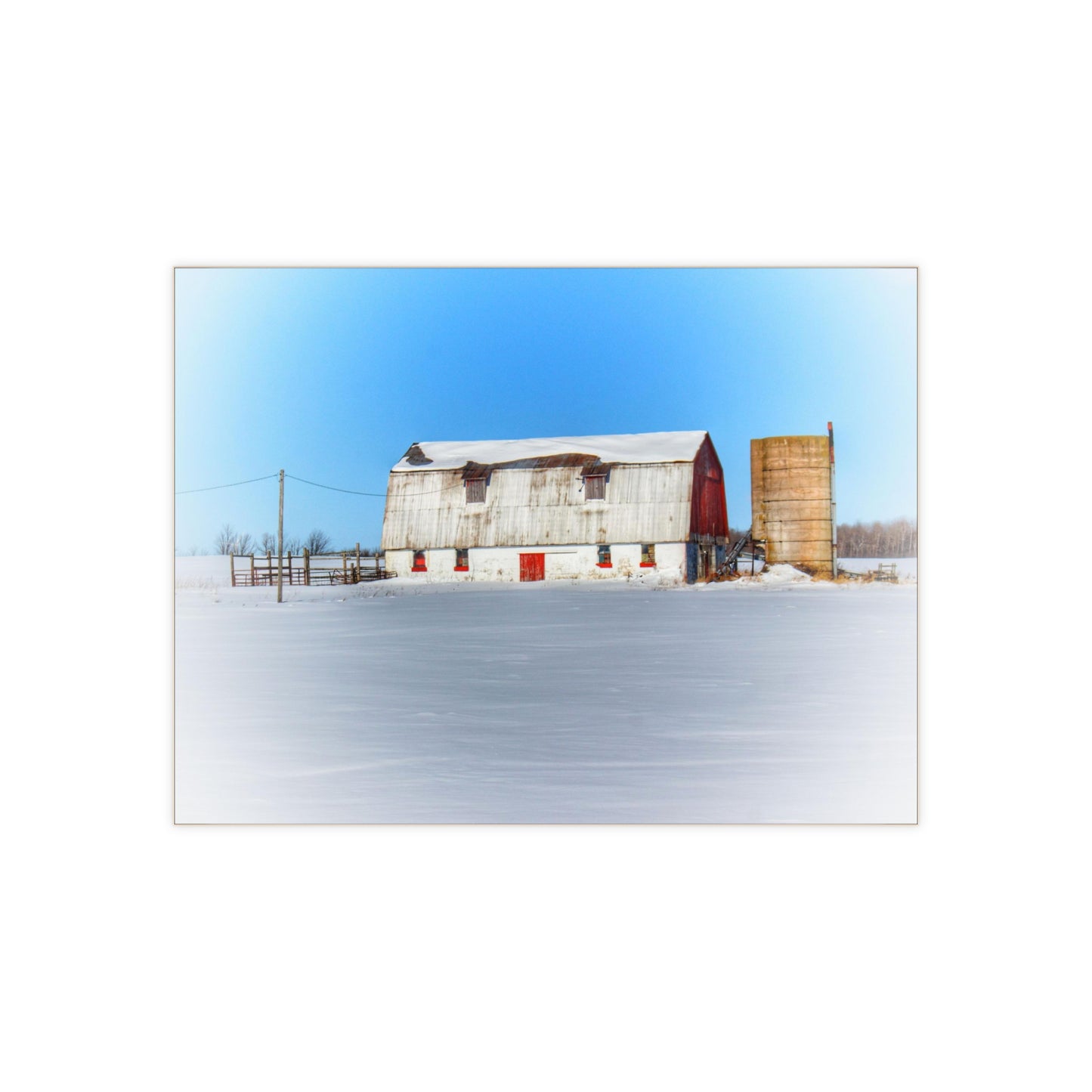 U R There Photography Bay City - Forestville Block Red Rustic Farmhouse Decorative Ceramic Tile
