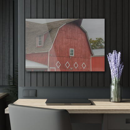U R There Photography Brauer Road Red Rustic Farmhouse Acrylic Wall Print