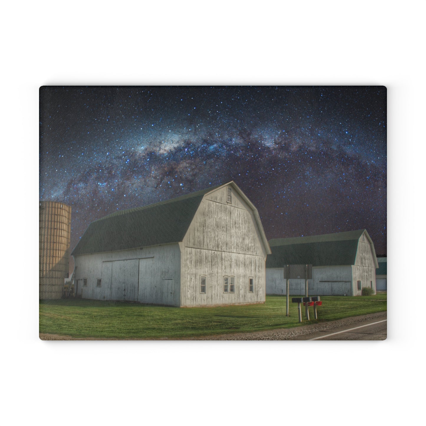U R There Photography Under the Milky Way Rustic Farmhouse Tempered-Glass Cutting Board
