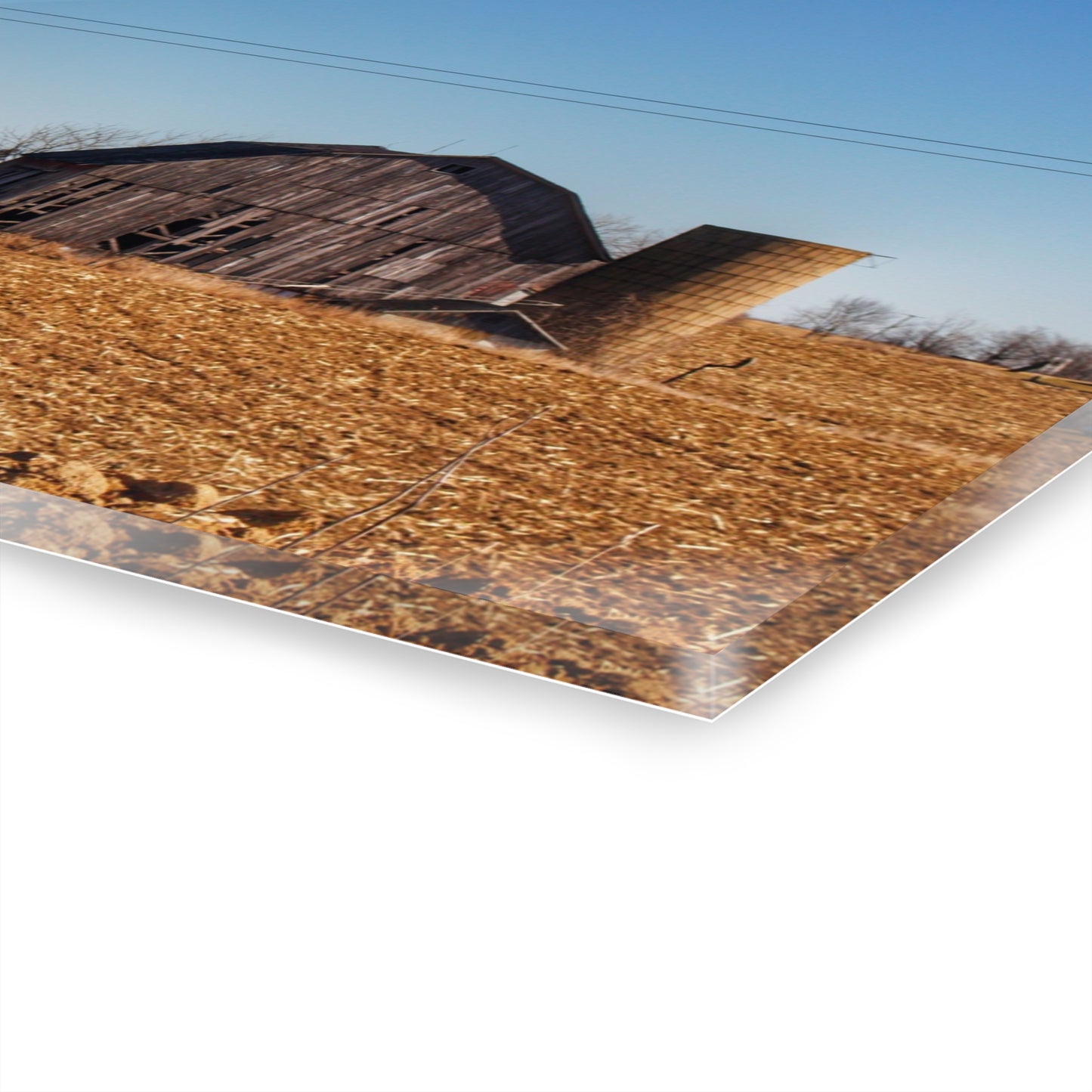 U R There Photography Hurds Corner Grey Rustic Farmhouse Acrylic Wall Print