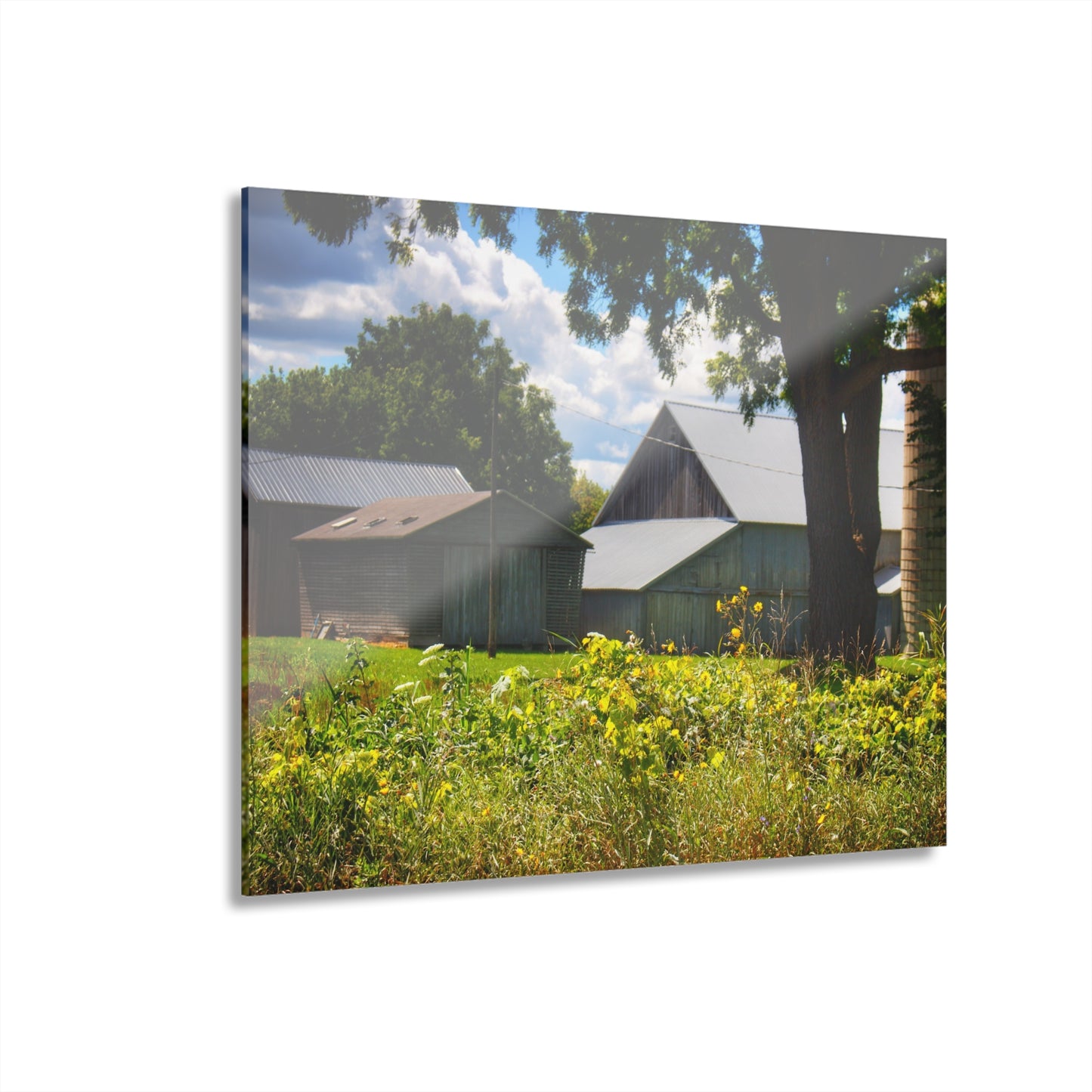 U R There Photography Hough Road Greys Rustic Farmhouse Acrylic Wall Print