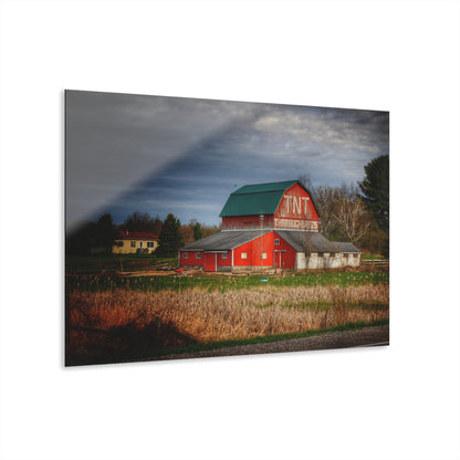 U R There Photography M-24 TnT Red I Rustic Farmhouse Acrylic Wall Print