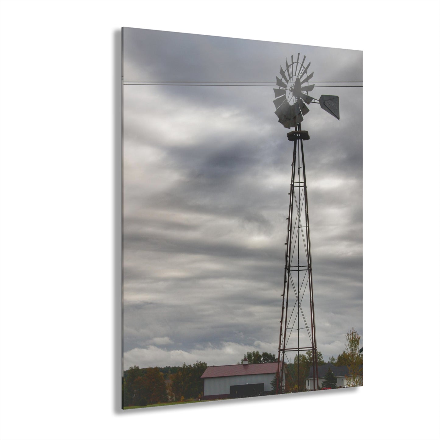 U R There Photography Valentine Road Windmill Rustic Farmhouse Acrylic Wall Print