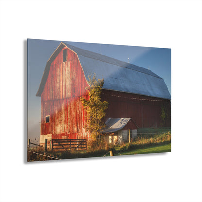 Barn Boutique Modern Farmhouse Acrylic Wall Print| Columbiaville Red III