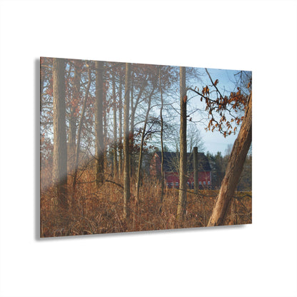 U R There Photography Blood Road Red II Rustic Farmhouse Acrylic Wall Print