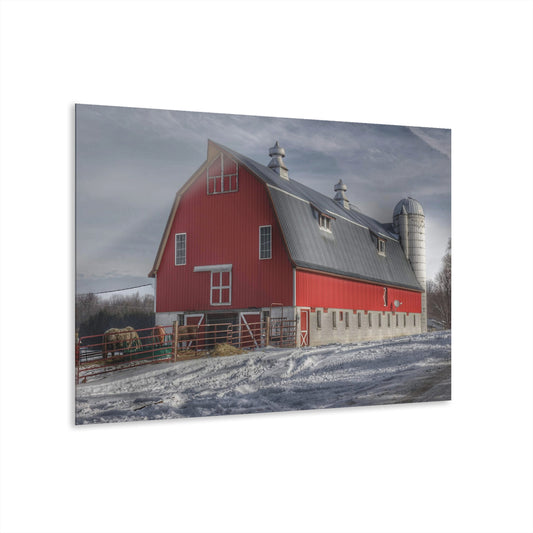 U R There Photography Casey Road Red Rustic Farmhouse Acrylic Wall Print