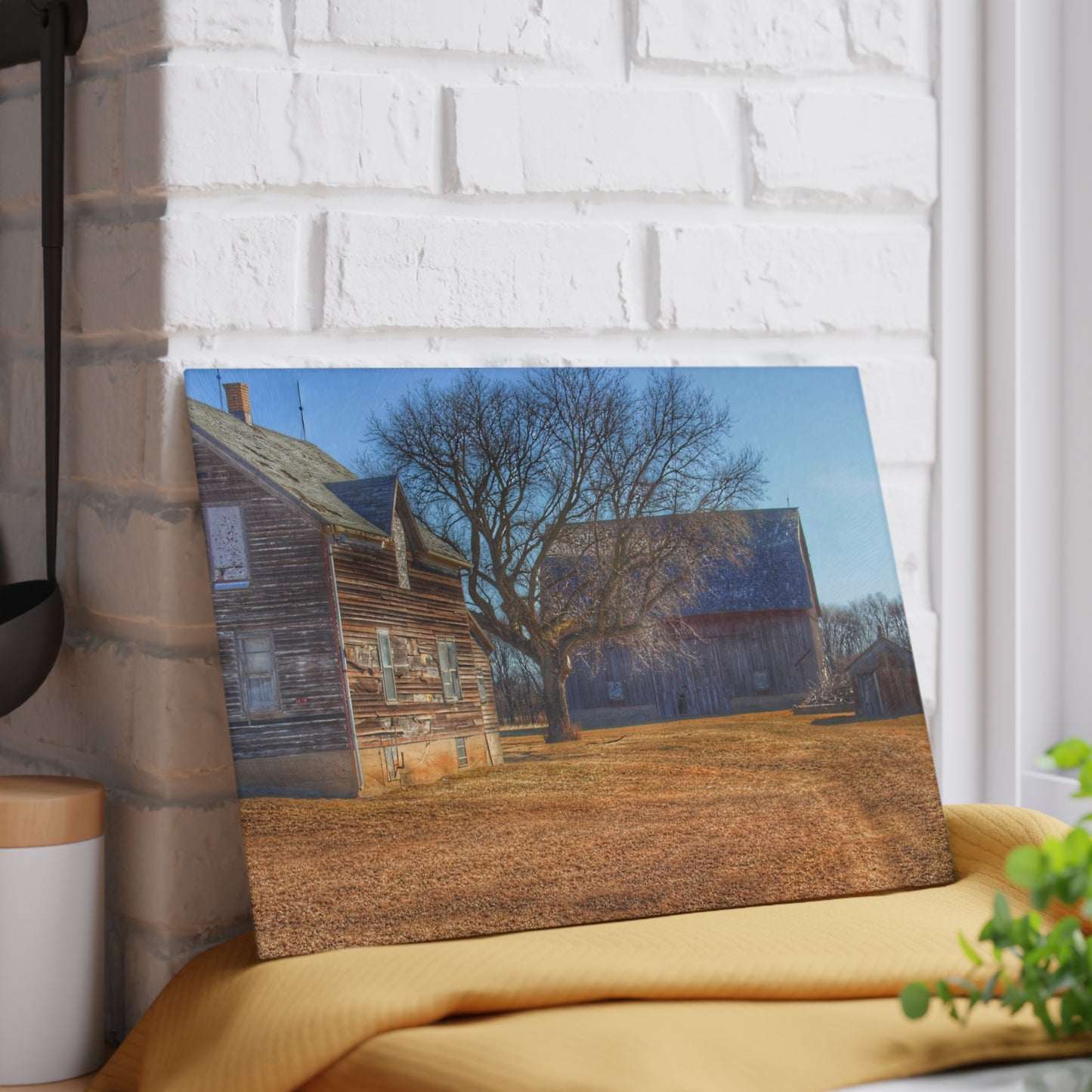 U R There Photography South Elkton Road Forgotten Greys Rustic Farmhouse Tempered-Glass Cutting Board
