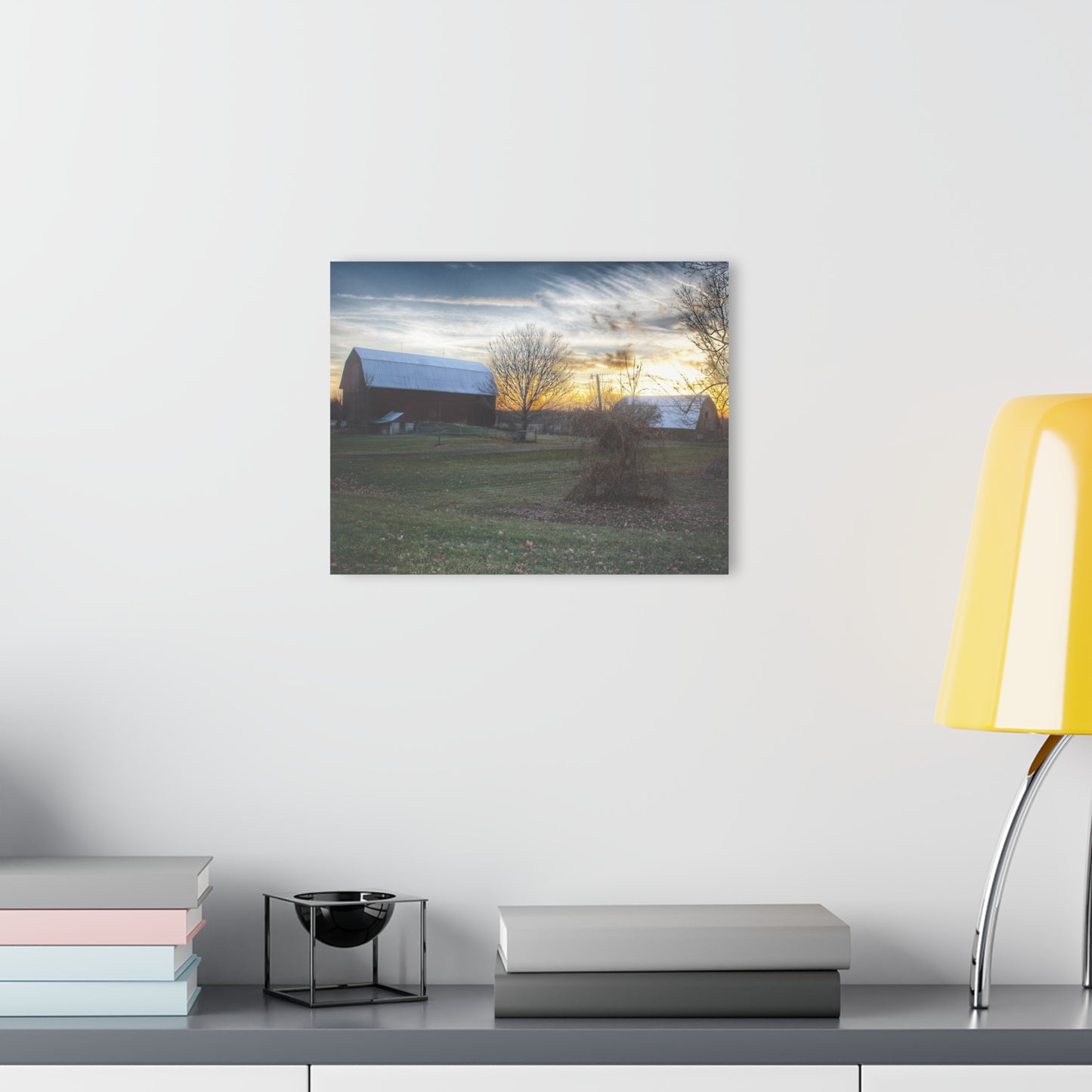U R There Photography Ortonville Red Rustic Farmhouse Acrylic Wall Print