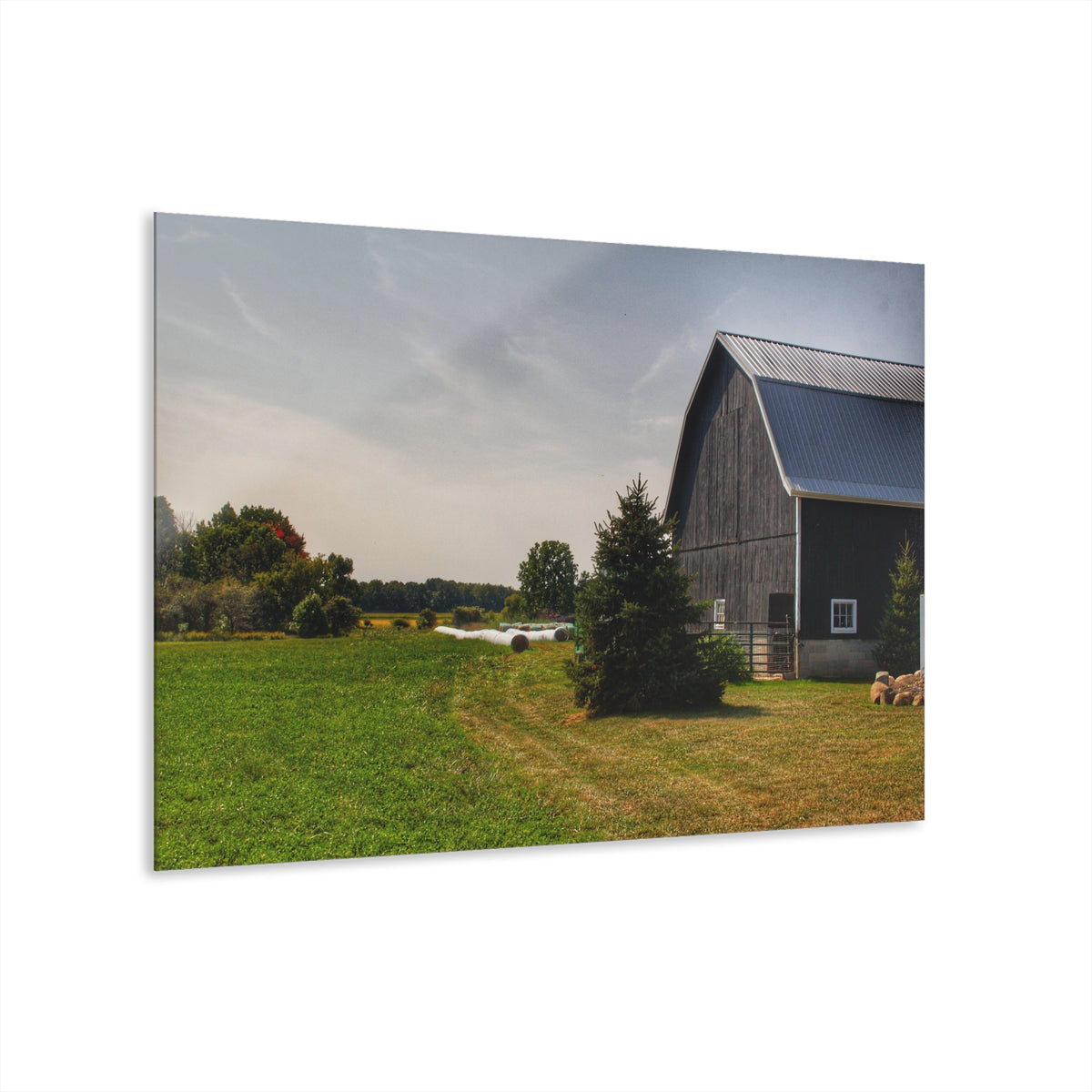 Black Haybarn Rustic Farmhouse Acrylic Wall Print