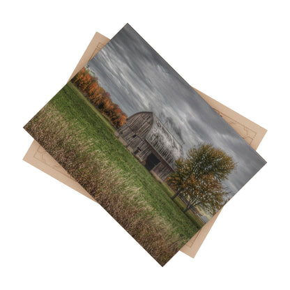 U R There Photography Bray Road Grey in the Fall Rustic Farmhouse Decorative Ceramic Tile