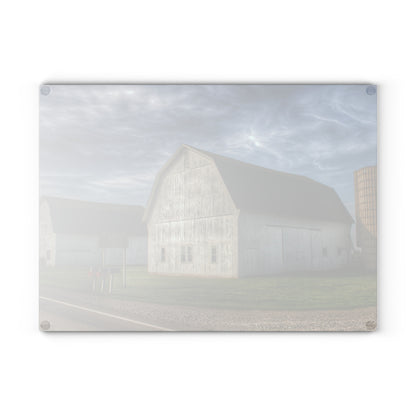 Barn Boutique Rustic Tempered-Glass Cutting Board| Richardson Road White Duo