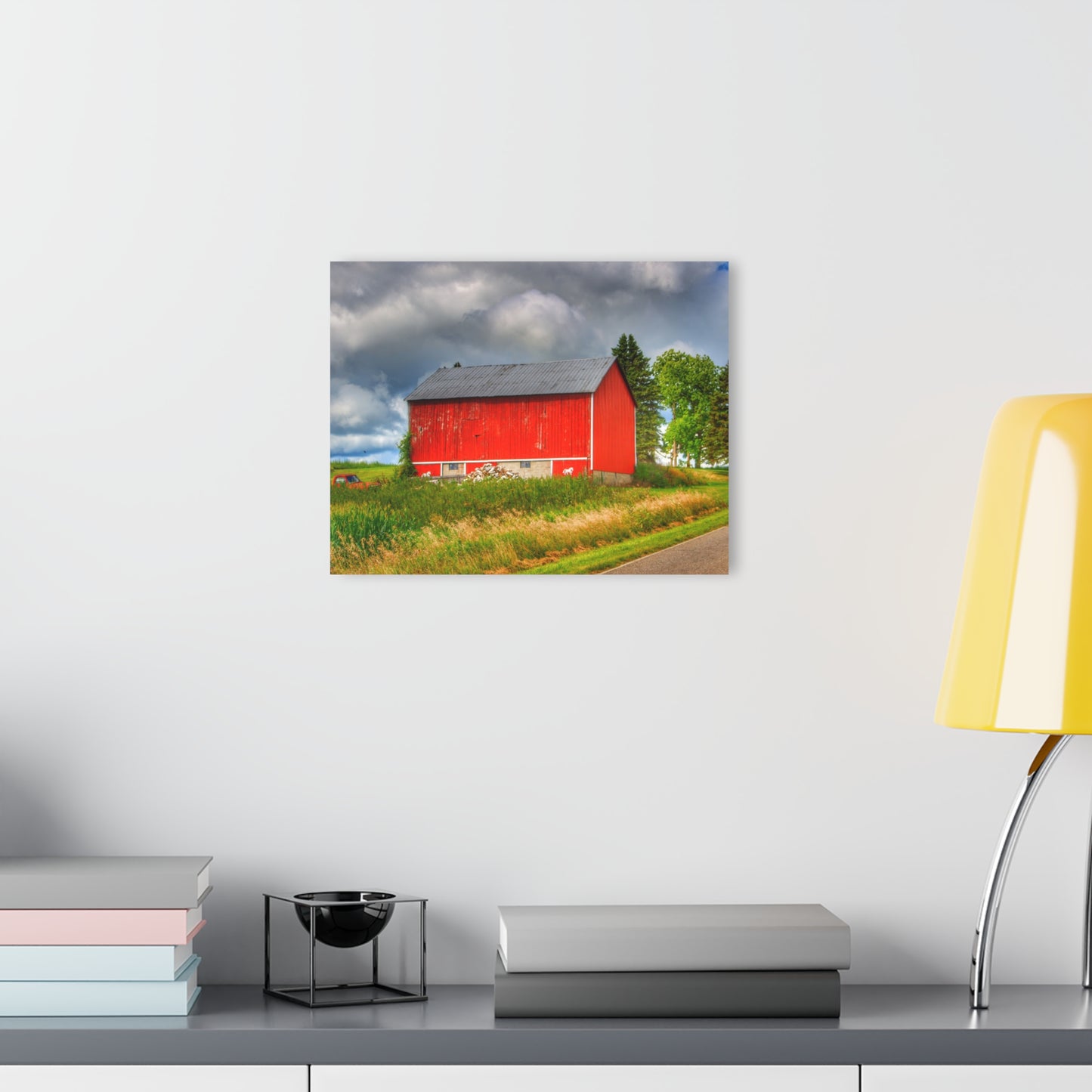 U R There Photography West Brown Horse Barn Rustic Farmhouse Acrylic Wall Print