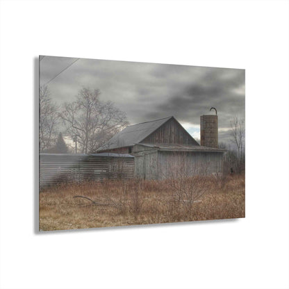 U R There Photography Church Road Grey I Rustic Farmhouse Acrylic Wall Print