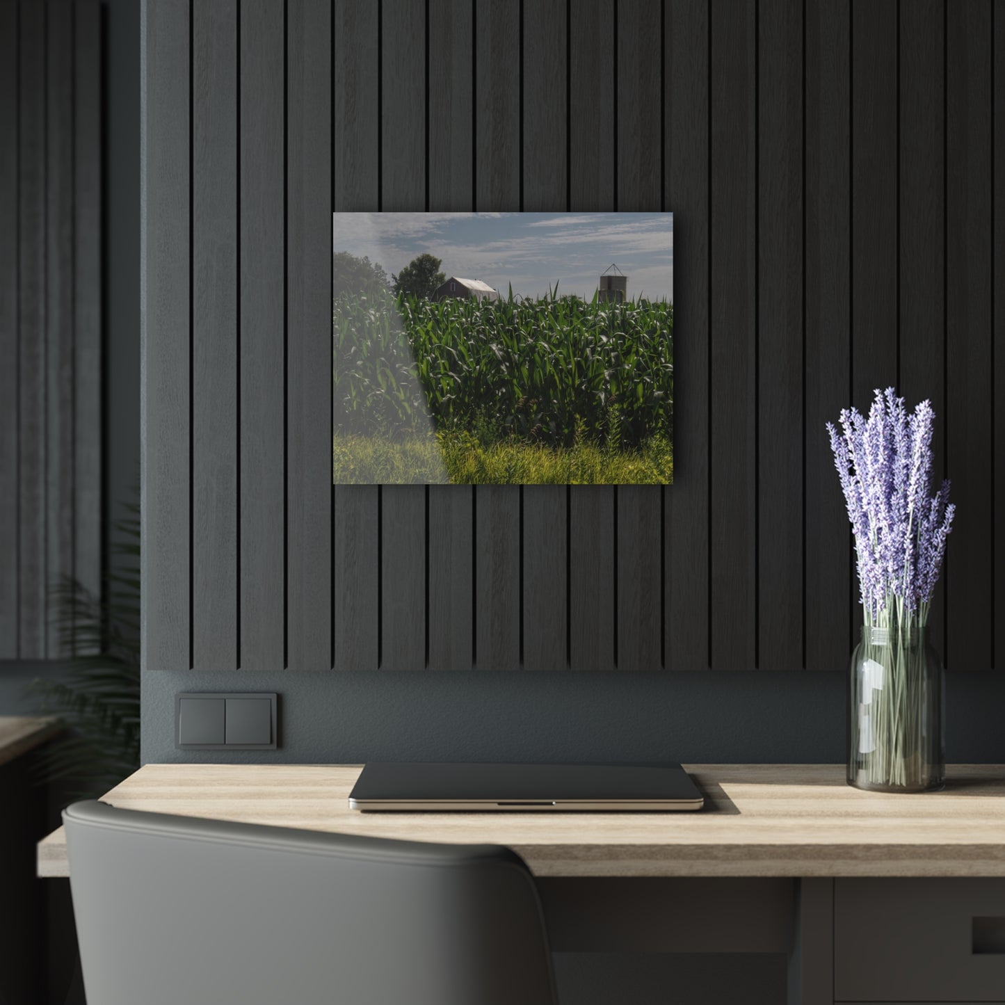 U R There Photography Above the Corn on Piersonville Road I Rustic Farmhouse Acrylic Wall Print