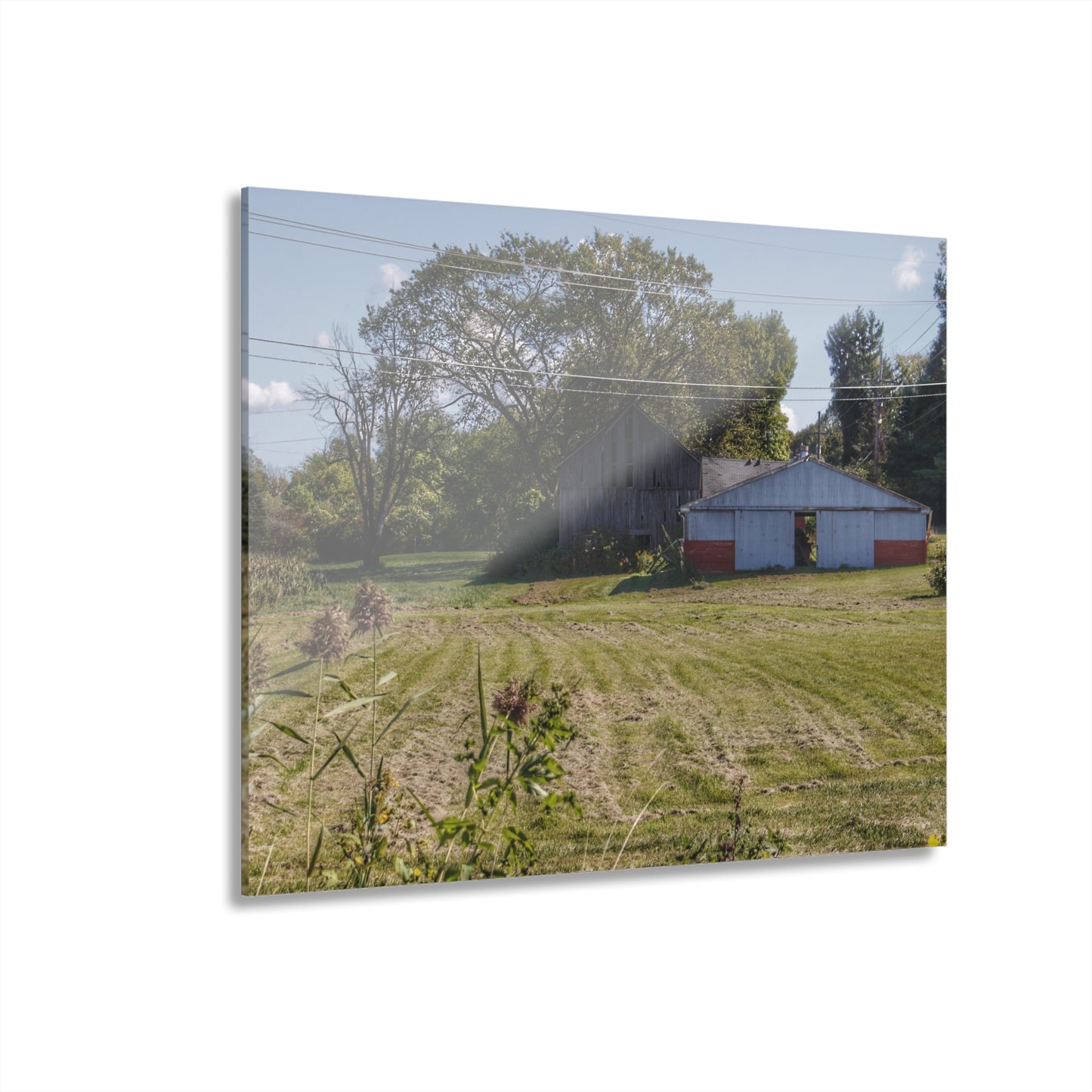 U R There Photography Havens Road Grey Rustic Farmhouse Acrylic Wall Print
