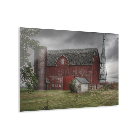 U R There Photography Weaver Road Red II Rustic Farmhouse Acrylic Wall Print